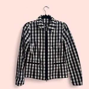 COPY - Ralph Lauren Black and White Gingham Windbreaker